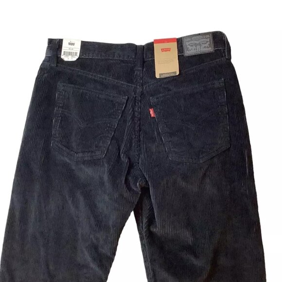 New Levi’s Black Corduroy Straight Legs Jeans Women’s Size 29x30 Cotton - Picture 3 of 10